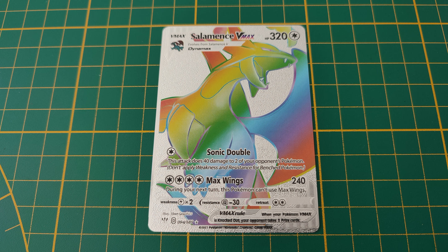 Salamence Vmax carte illustration Pokémon cosplay couleur argent anglaise #SP