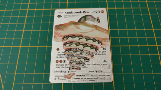 Sandaconda Vmax carte illustration Pokémon cosplay couleur argent anglaise #SP