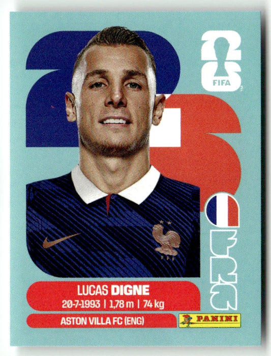 Sticker autocollant Panini FRA 8 Lucas Digne pièce détachée