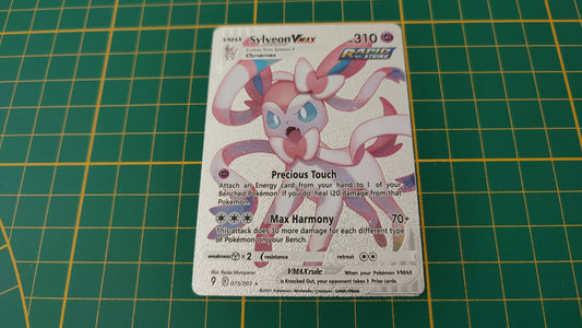 Sylveon Vmax carte illustration Pokémon cosplay couleur argent anglaise #SP