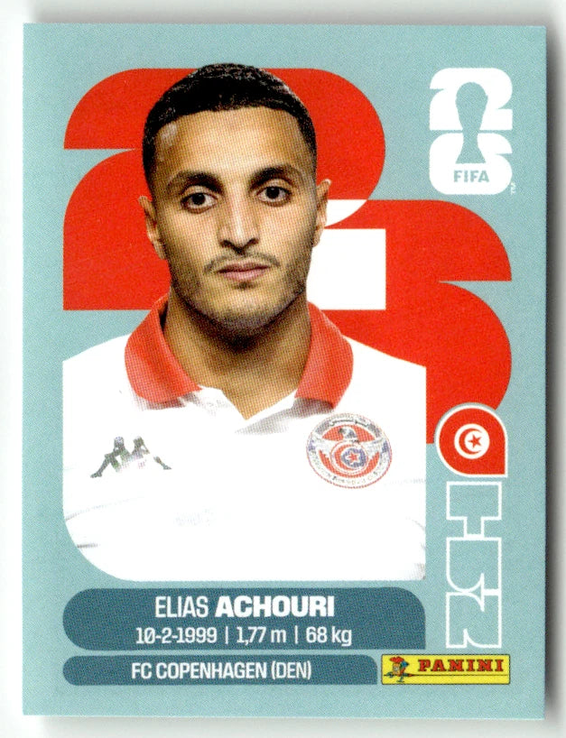 TUN 15 Elias Achouri - Sticker autocollant Panini Coupe du Monde FIFA 2026 Tunisie - Pièce détachée