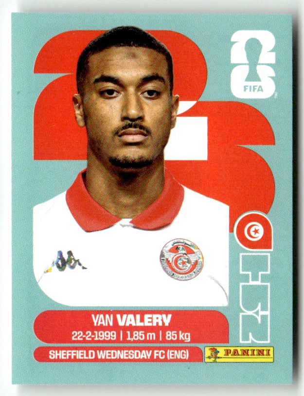 TUN 4 Yan Valery - Sticker autocollant Panini Coupe du Monde FIFA 2026 Tunisie - Pièce détachée