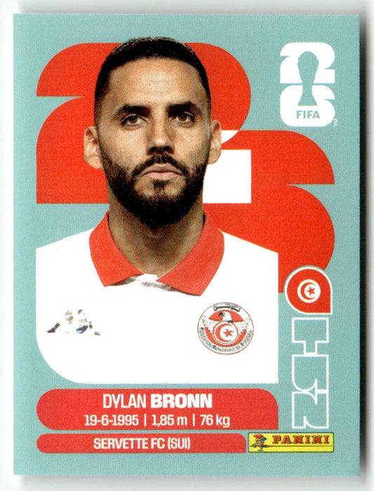 TUN 8 Dylan Bronn - Sticker autocollant Panini Coupe du Monde FIFA 2026 Tunisie - Pièce détachée