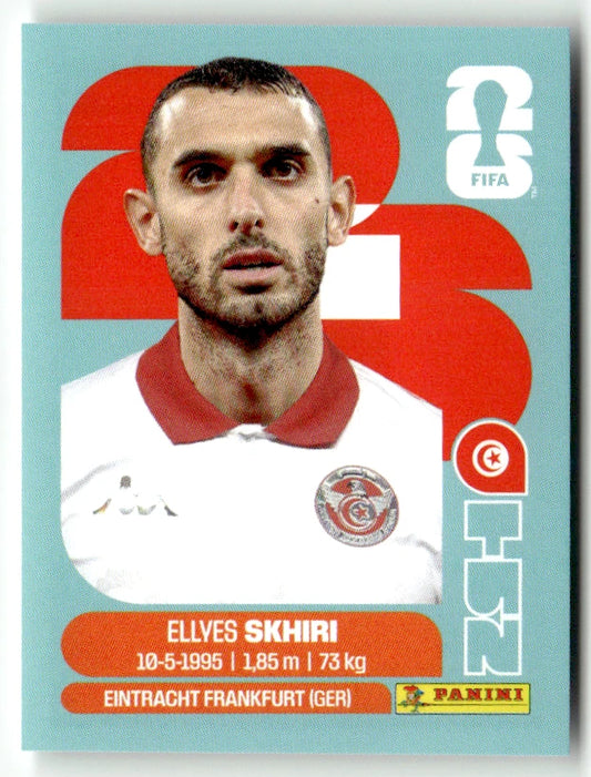 TUN 9 Ellyes Skhiri - Sticker autocollant Panini Coupe du Monde FIFA 2026 Tunisie - Pièce détachée