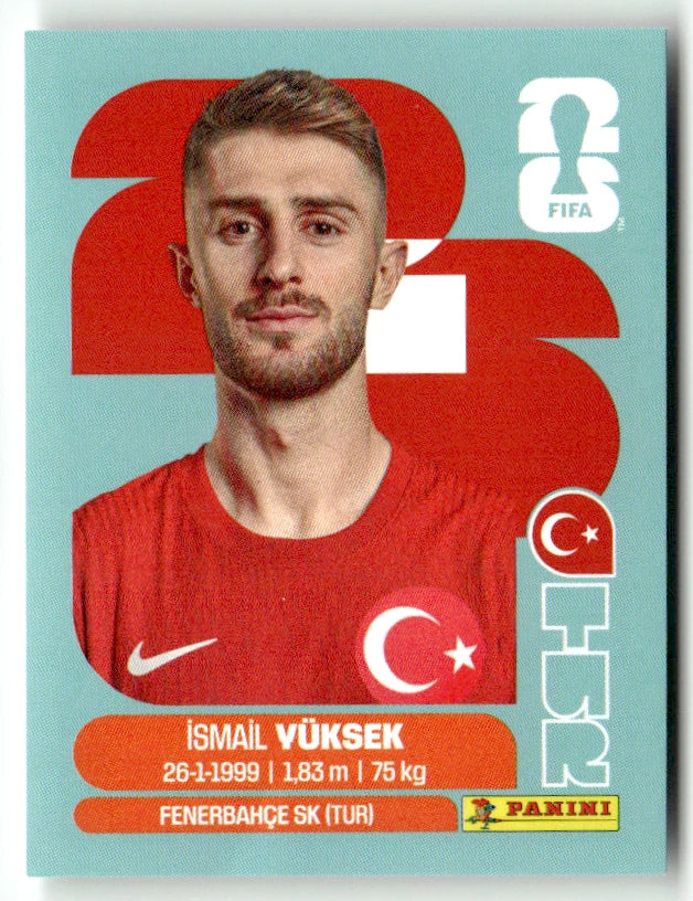 TUR 10 Ismail Yüksek - Sticker autocollant Panini Coupe du Monde FIFA 2026 Turquie - Pièce détachée