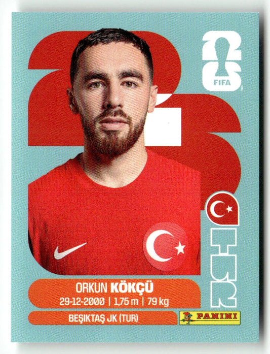 TUR 12 Orkun Kökcü - Sticker autocollant Panini Coupe du Monde FIFA 2026 Turquie - Pièce détachée