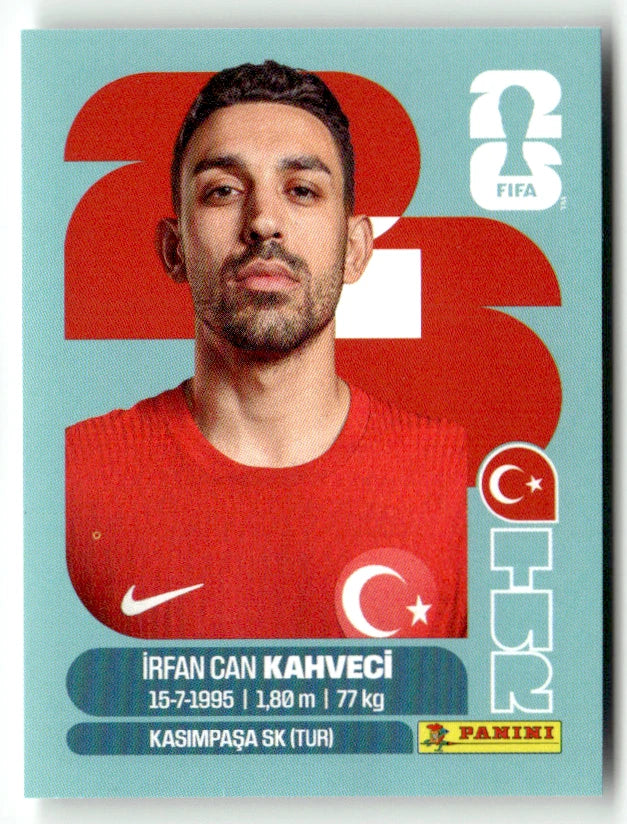TUR 15 Irfan Can Kahveci - Sticker autocollant Panini Coupe du Monde FIFA 2026 Turquie - Pièce détachée