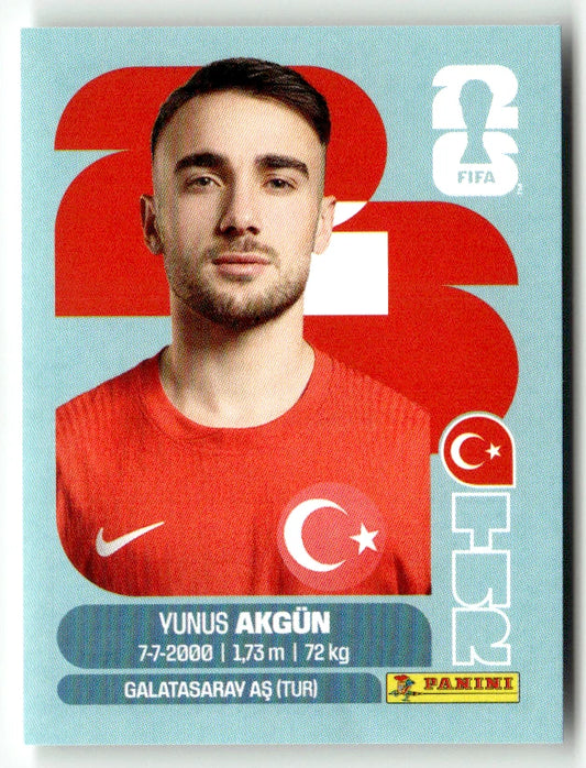TUR 16 Yunus Akgün - Sticker autocollant Panini Coupe du Monde FIFA 2026 Turquie - Pièce détachée