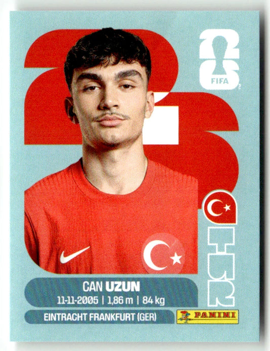 TUR 17 Can Uzun - Sticker autocollant Panini Coupe du Monde FIFA 2026 Turquie - Pièce détachée