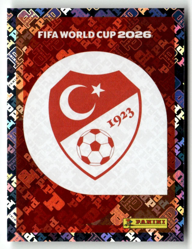 TUR 1 Logo de l'équipe - Sticker autocollant Panini Coupe du Monde FIFA 2026 Turquie - Pièce détachée