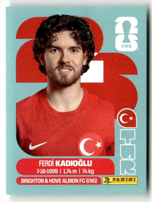 TUR 8 Ferdi Kadioglu - Sticker autocollant Panini Coupe du Monde FIFA 2026 Turquie - Pièce détachée