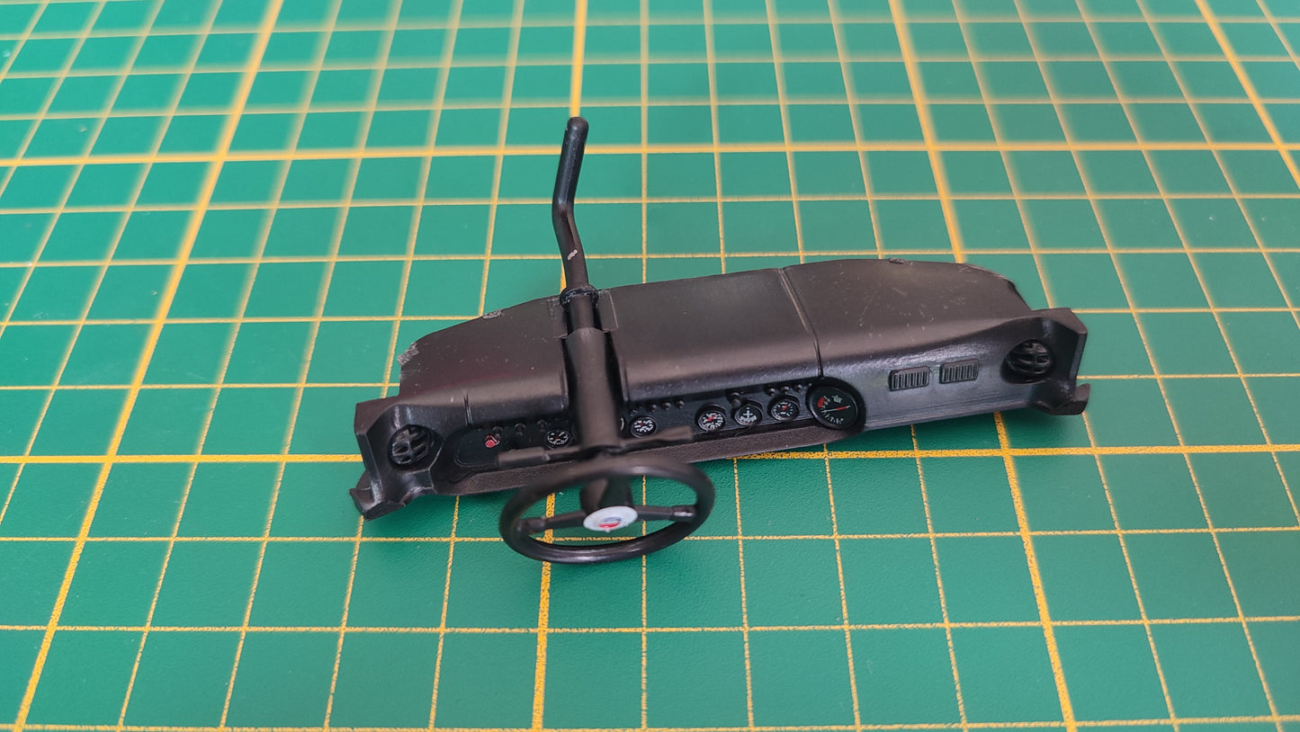 Tableau de bord + volant Ford GT40 Widebody MK1 Solido 1/18 – Pièce détachée #E71