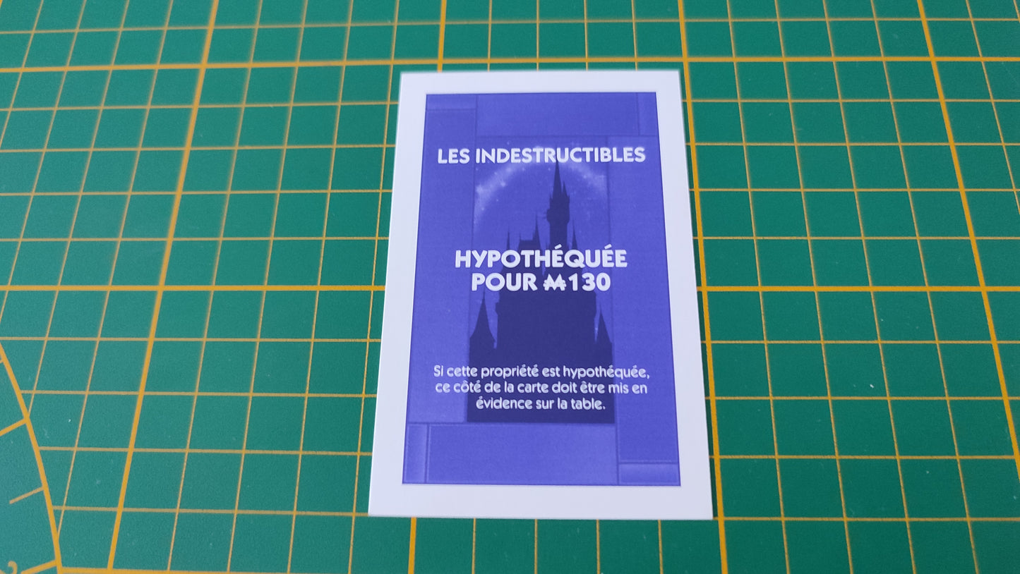 Titre de Propriété Les indestructibles pièce détachée jeu de société Monopoly Disney éditions Hasbro #B94