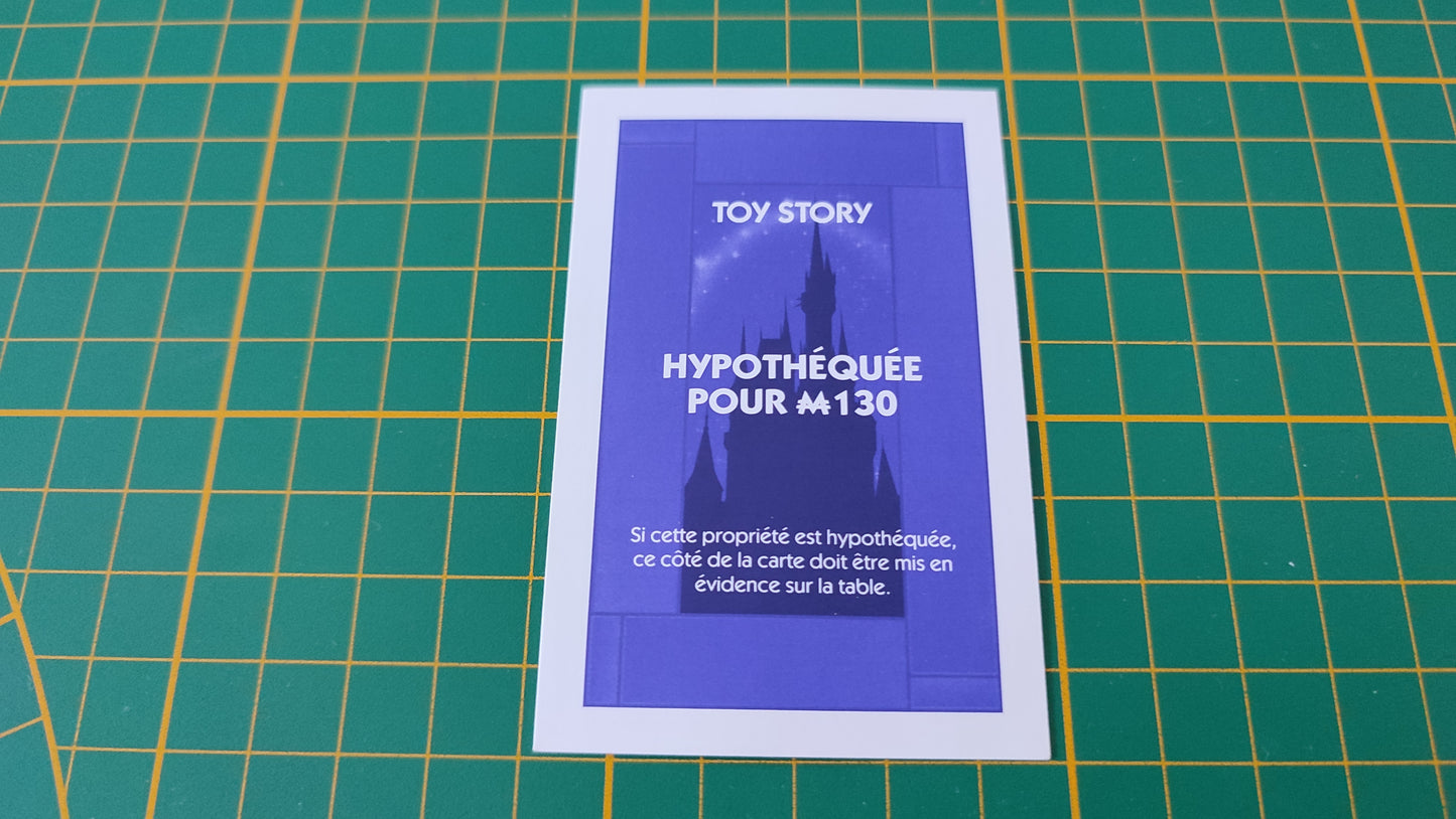 Titre de Propriété Toy Story pièce détachée jeu de société Monopoly Disney éditions Hasbro #B94