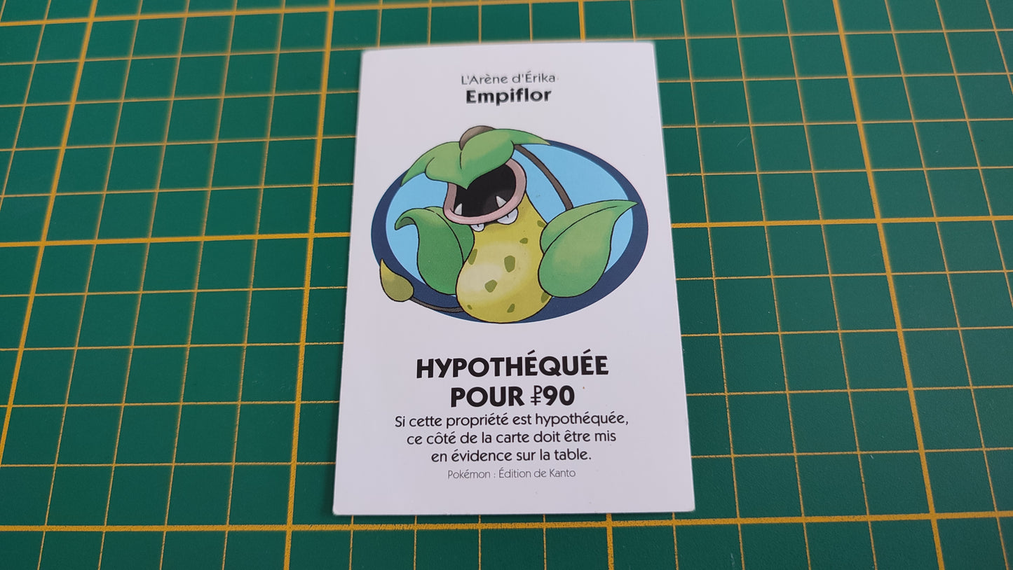 Titre de propriété Empiflor pièce détachée jeu de société Monopoly Pokémon édition de Kanto #C43