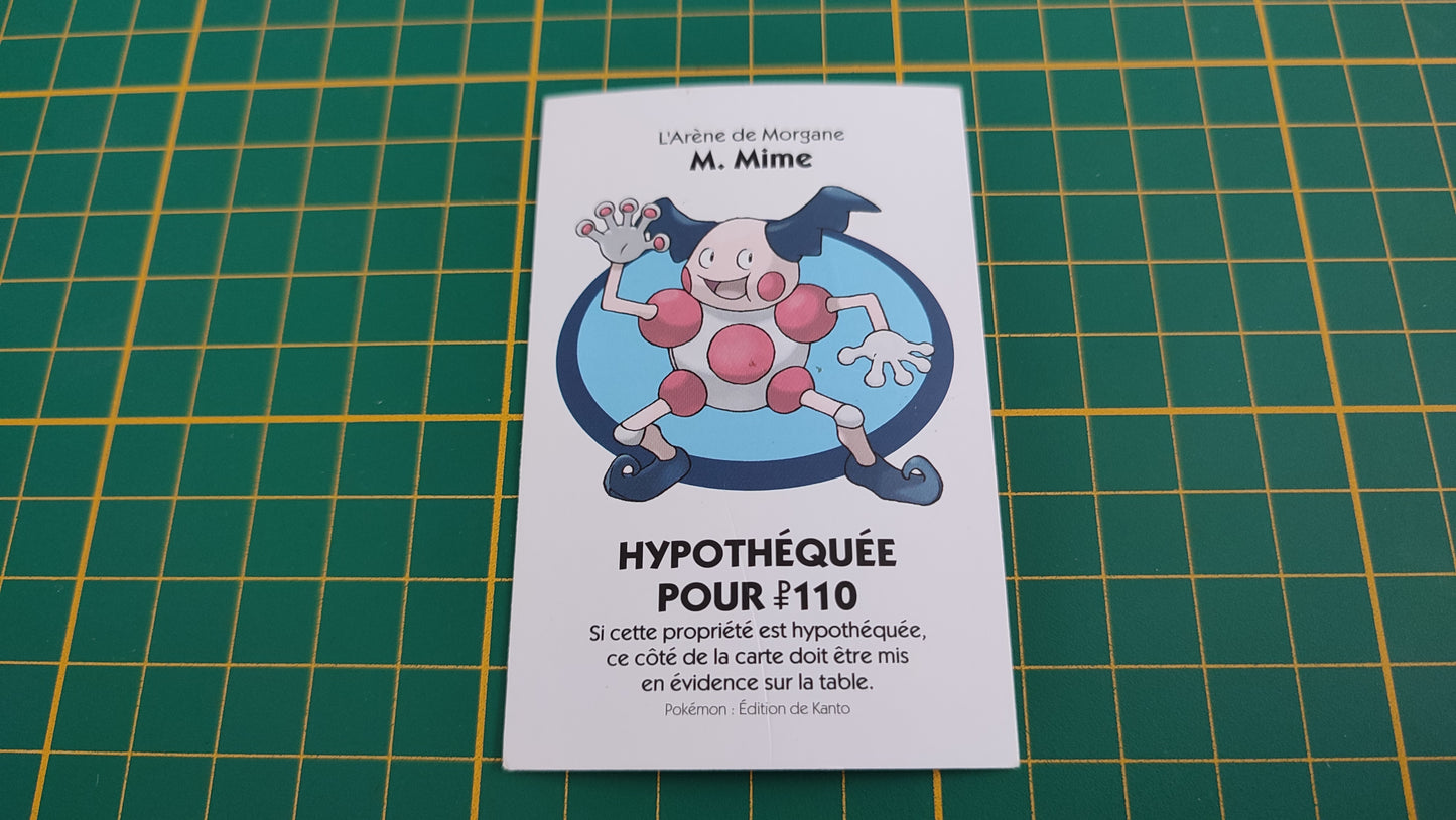 Titre de propriété M. Mime pièce détachée jeu de société Monopoly Pokémon édition de Kanto #C43