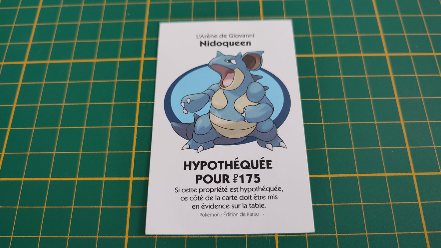 Titre de propriété Nidoqueen pièce détachée jeu de société Monopoly Pokémon édition de Kanto #C43