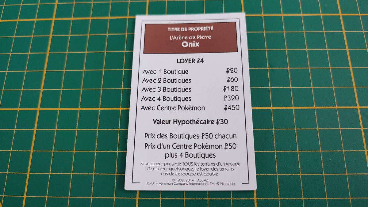 Pièce Détachée Blanche Pour Monopoly Pokémon Édition De Kanto - Occasion, Marque Hasbro, Idéal Pour Compléter Votre Jeu !