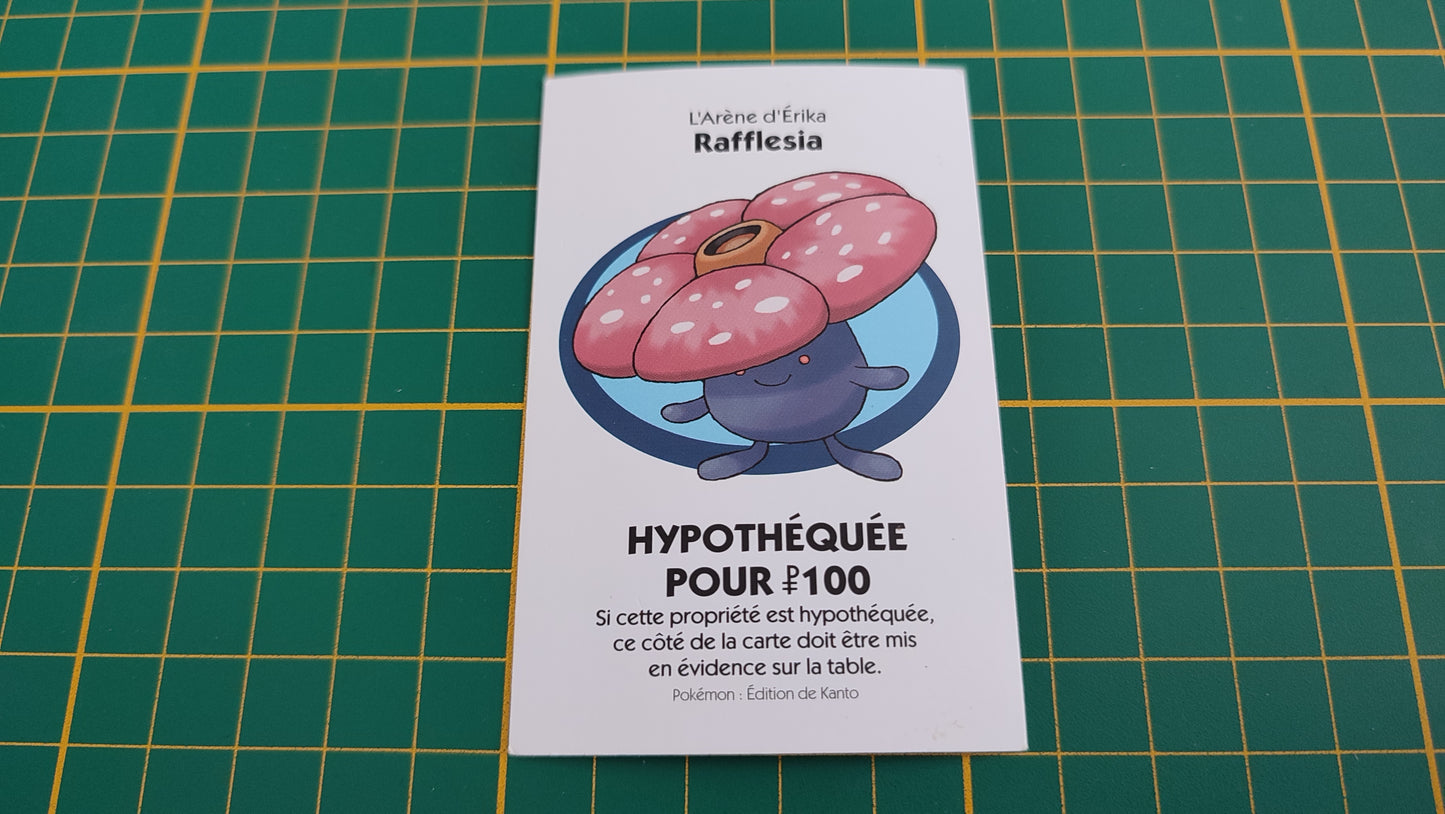 Titre de propriété Rafflesia pièce détachée jeu de société Monopoly Pokémon édition de Kanto #C43