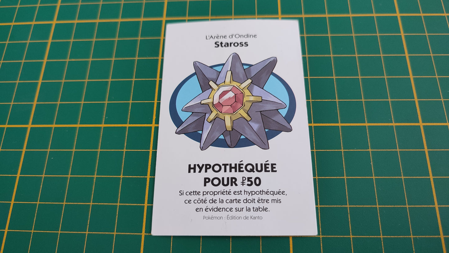 Titre de propriété Staross pièce détachée jeu de société Monopoly Pokémon édition de Kanto #C43