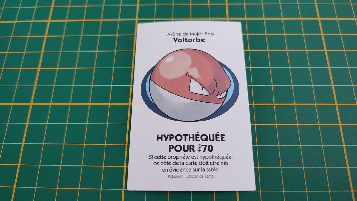 Titre de propriété Voltorbe pièce détachée jeu de société Monopoly Pokémon édition de Kanto #C43