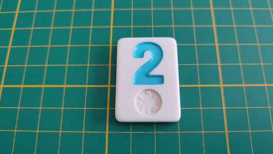 Tuile 2 deux bleu pièce détachée jeu de société Rummikub Le rami des chiffres XXL #E60