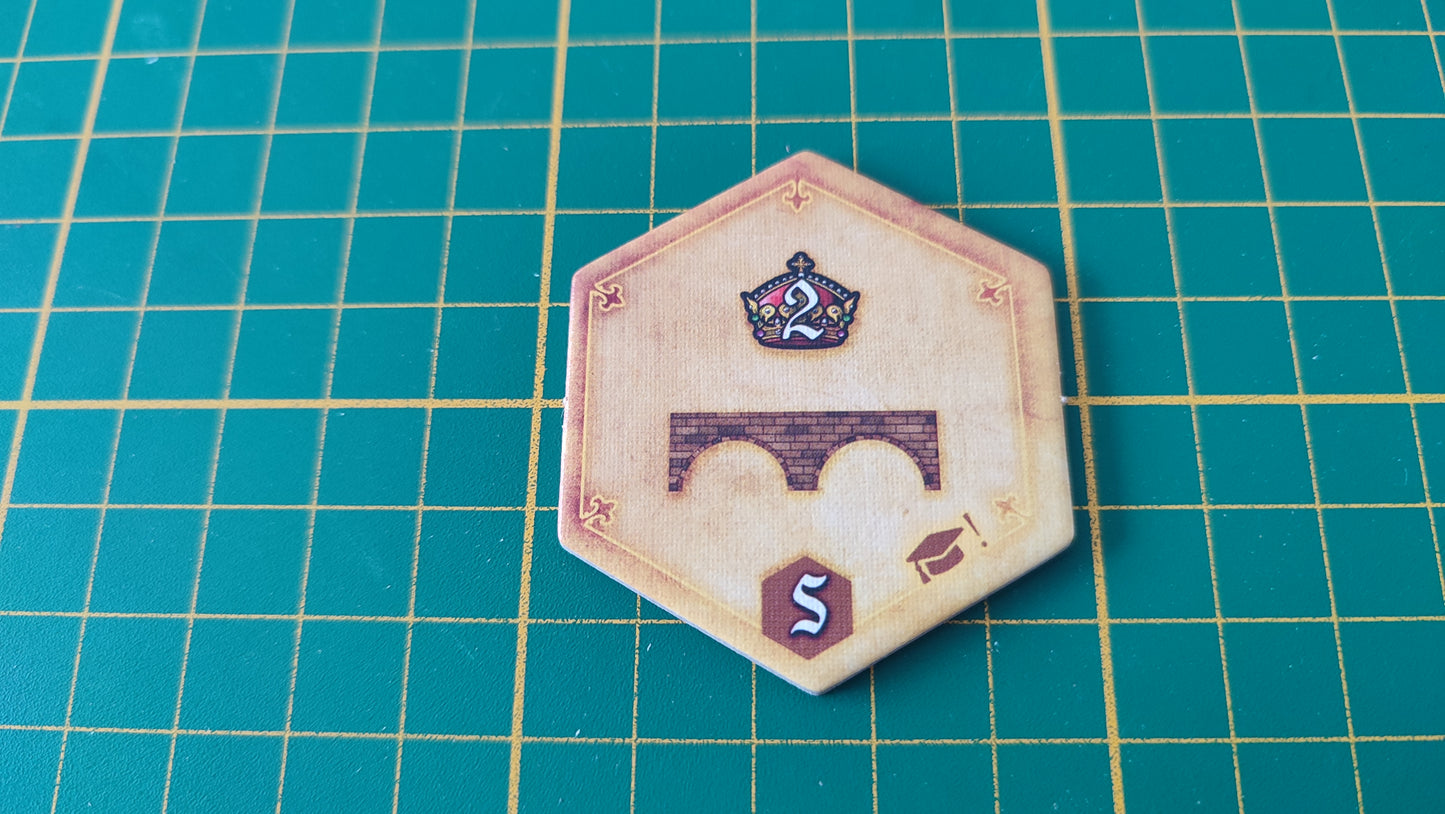 Tuile amélioration n°14 Praga Caput Regni vladimir suchy Delicious Games pièce détachée jeu de société #E34