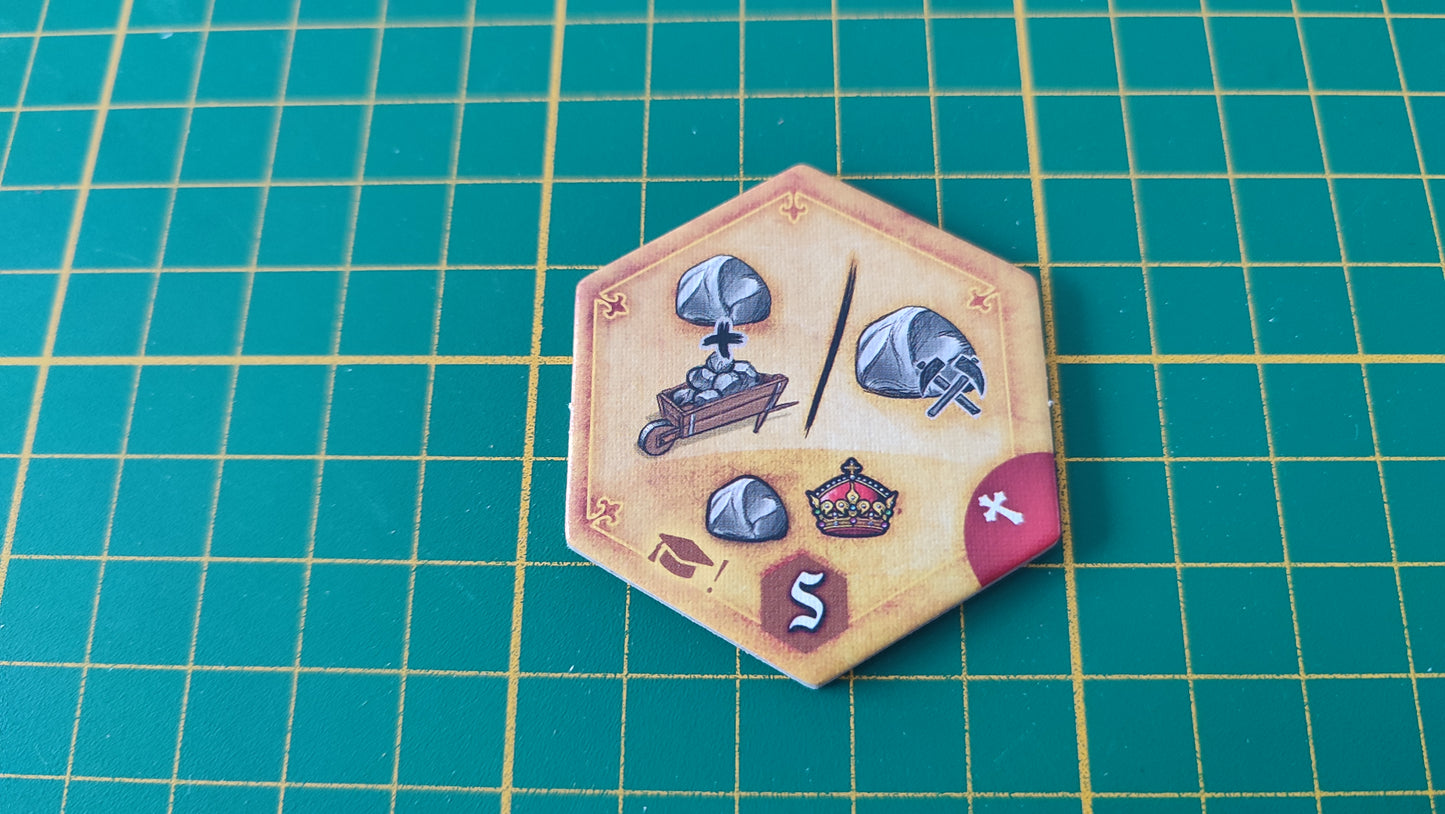 Tuile amélioration n°18 Praga Caput Regni vladimir suchy Delicious Games pièce détachée jeu de société #E34