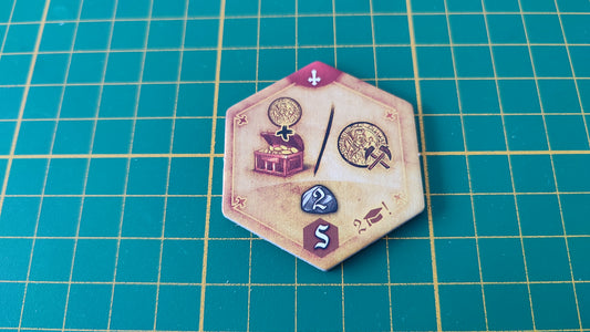 Tuile amélioration n°25 Praga Caput Regni vladimir suchy Delicious Games pièce détachée jeu de société #E34