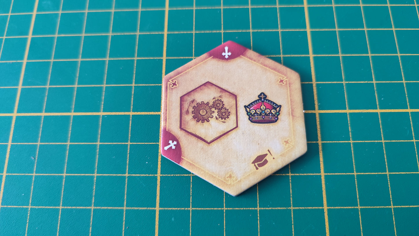 Tuile amélioration n°5 Praga Caput Regni vladimir suchy Delicious Games pièce détachée jeu de société #E34