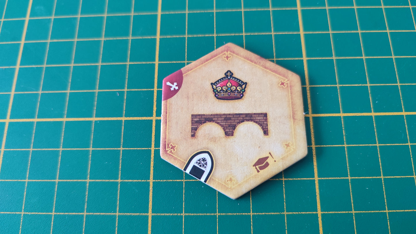 Tuile amélioration n°9 Praga Caput Regni vladimir suchy Delicious Games pièce détachée jeu de société #E34