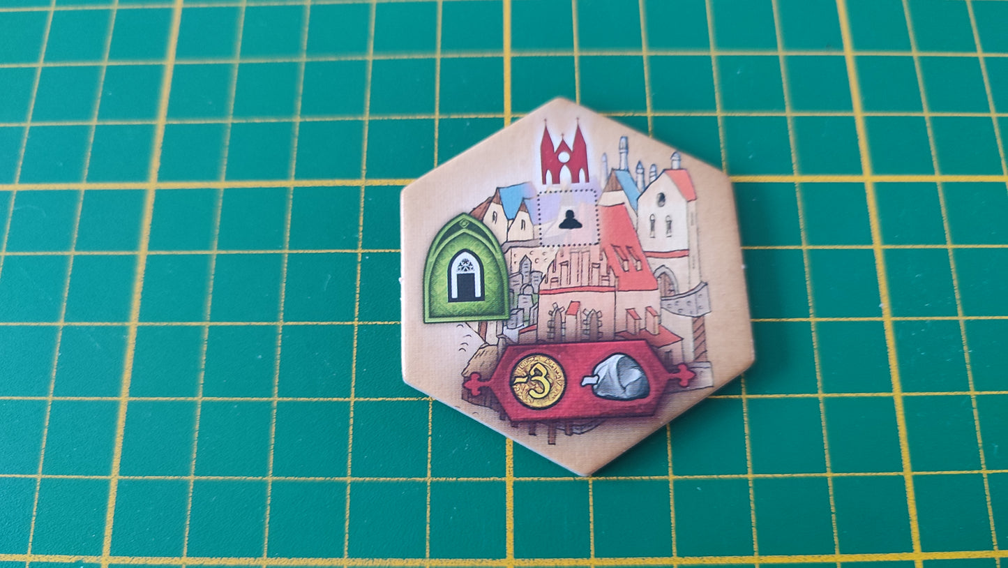 Tuile bâtiment n°11 Praga Caput Regni vladimir suchy Delicious Games pièce détachée jeu de société #E34