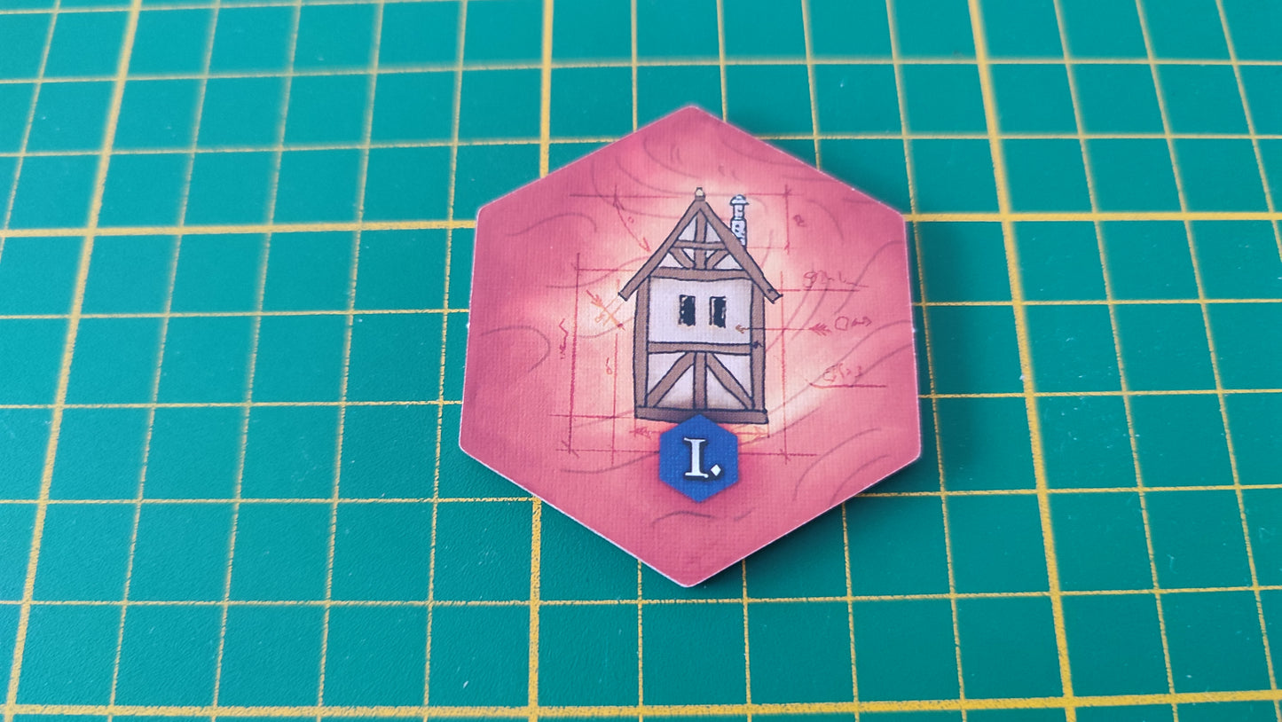 Tuile bâtiment n°16 Praga Caput Regni vladimir suchy Delicious Games pièce détachée jeu de société #E34