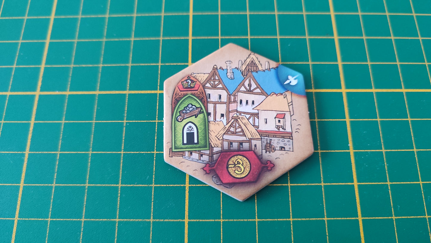 Tuile bâtiment n°19 Praga Caput Regni vladimir suchy Delicious Games pièce détachée jeu de société #E34