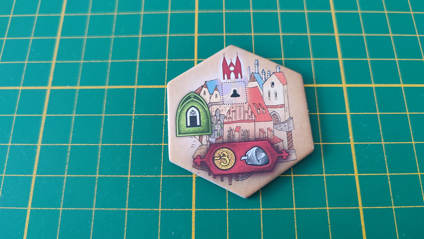 Tuile bâtiment n°20 Praga Caput Regni vladimir suchy Delicious Games pièce détachée jeu de société #E34