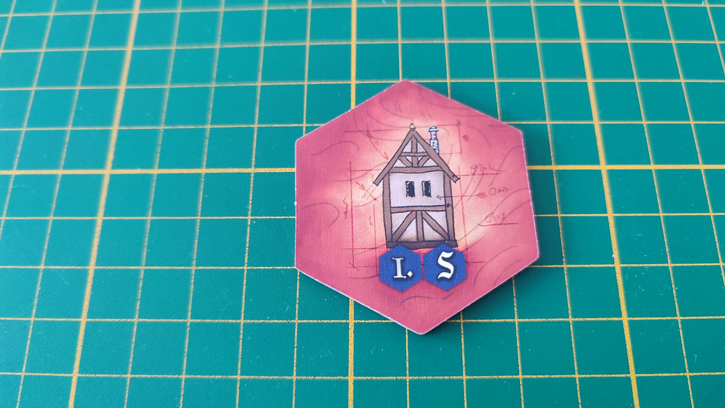 Tuile bâtiment n°21 Praga Caput Regni vladimir suchy Delicious Games pièce détachée jeu de société #E34