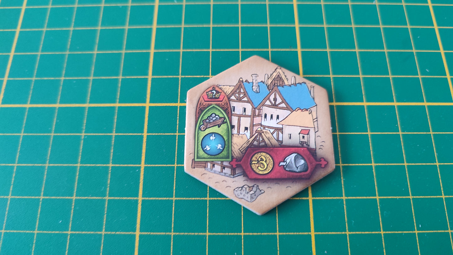 Tuile bâtiment n°25 Praga Caput Regni vladimir suchy Delicious Games pièce détachée jeu de société #E34