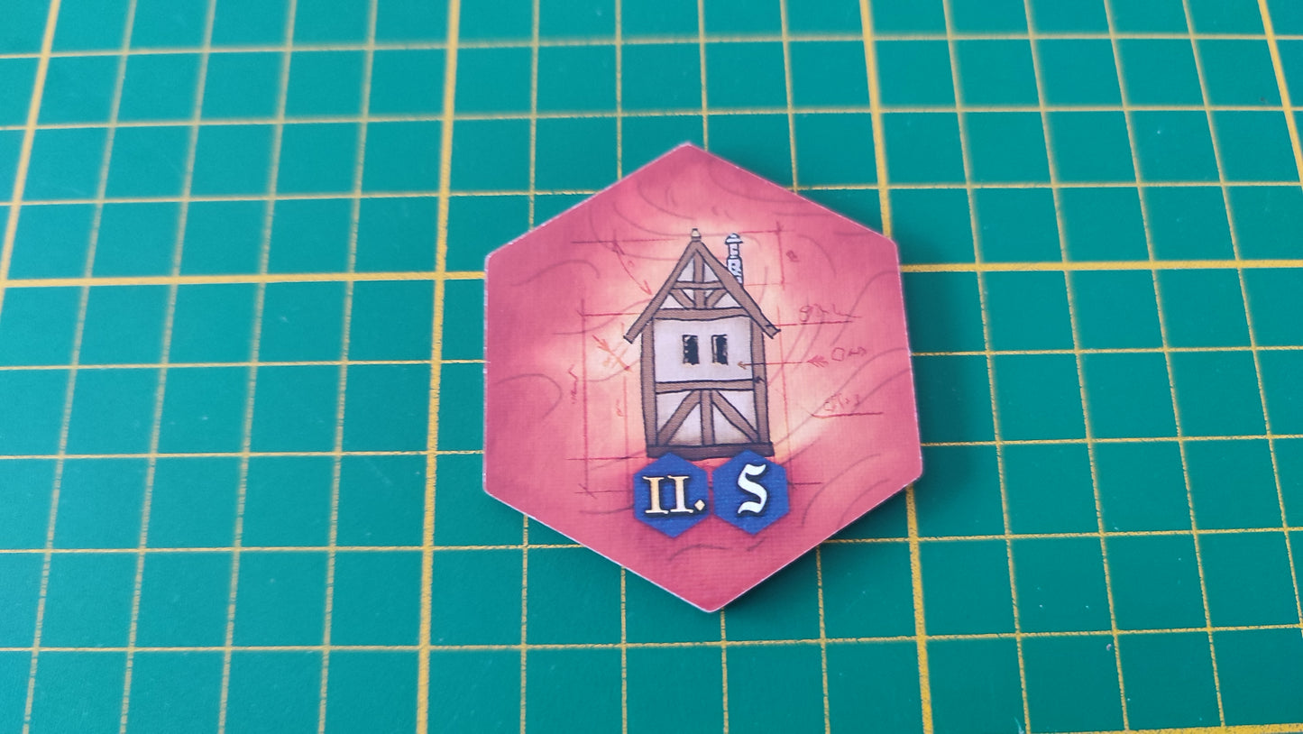 Tuile bâtiment n°2 Praga Caput Regni vladimir suchy Delicious Games pièce détachée jeu de société #E34