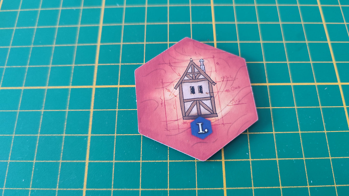 Tuile bâtiment n°34 Praga Caput Regni vladimir suchy Delicious Games pièce détachée jeu de société #E34