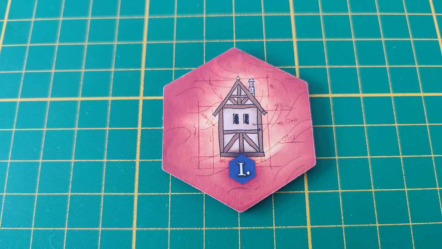 Tuile bâtiment n°3 Praga Caput Regni vladimir suchy Delicious Games pièce détachée jeu de société #E34