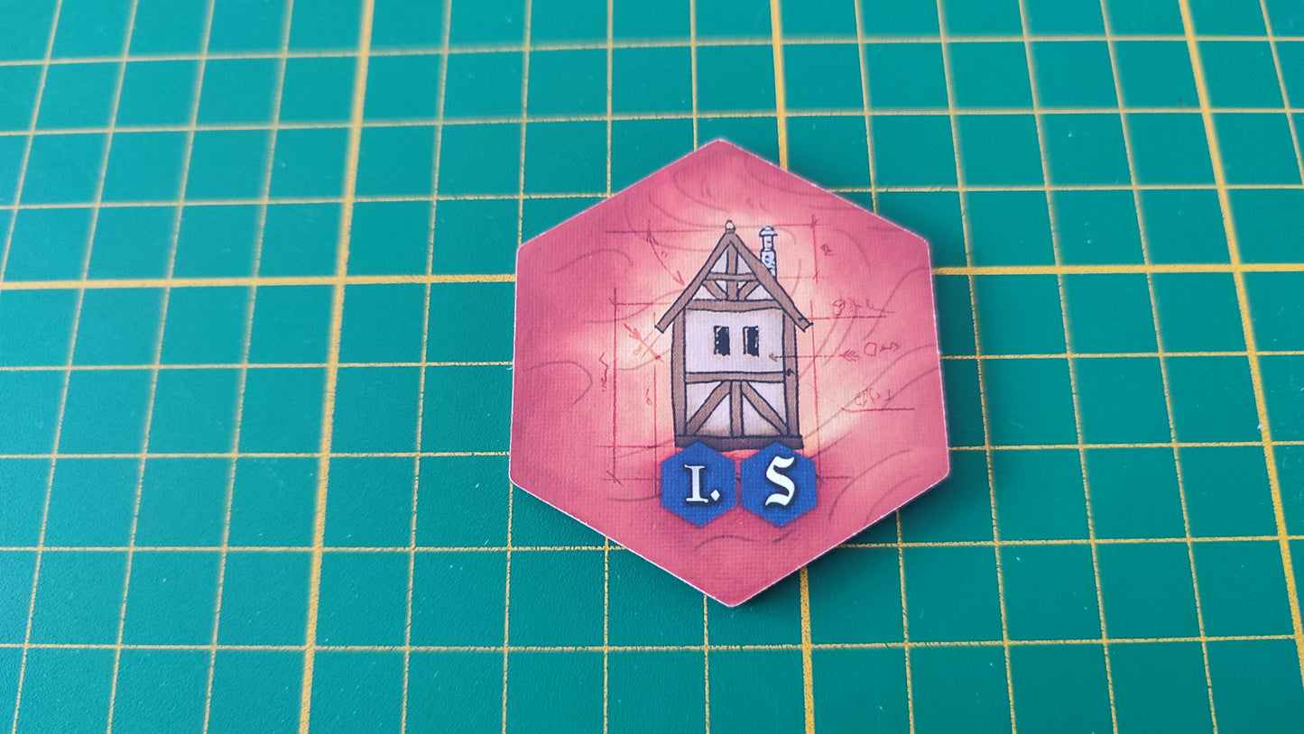 Tuile bâtiment n°5 Praga Caput Regni vladimir suchy Delicious Games pièce détachée jeu de société #E34