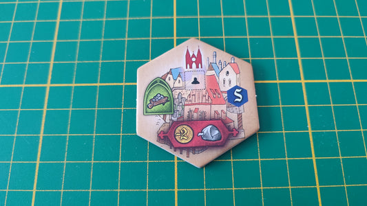 Tuile bâtiment n°8 Praga Caput Regni vladimir suchy Delicious Games pièce détachée jeu de société #E34