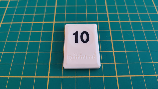 Tuile chiffre 10 dix noir pièce détachée L'original Rummikub chiffres M&M Ventures 2014 #E31