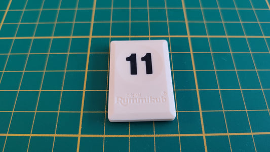 Tuile chiffre 11 onze noir pièce détachée L'original Rummikub chiffres M&M Ventures 2014 #E31