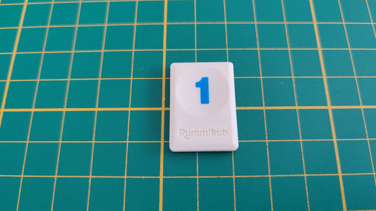 Tuile chiffre 1 un bleu pièce détachée jeu de société Rummikub Le rami des chiffres jeu de voyage Hasbro #C68