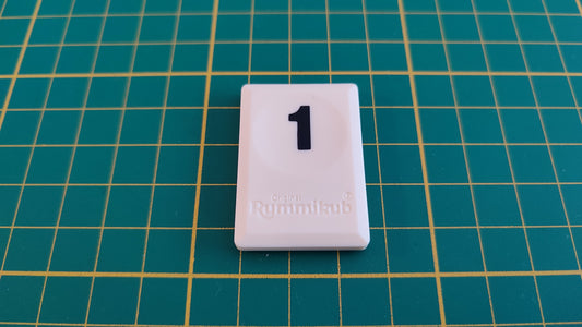 Tuile chiffre 1 un noir pièce détachée L'original Rummikub chiffres M&M Ventures 2014 #E31