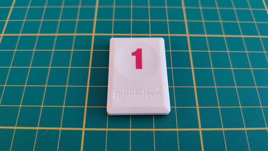 Tuile chiffre 1 un rouge pièce détachée L'original Rummikub chiffres M&M Ventures 2014 #E31