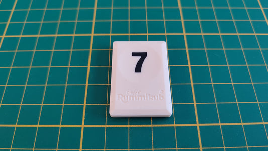 Tuile chiffre 7 sept noir pièce détachée L'original Rummikub chiffres M&M Ventures 2014 #C39