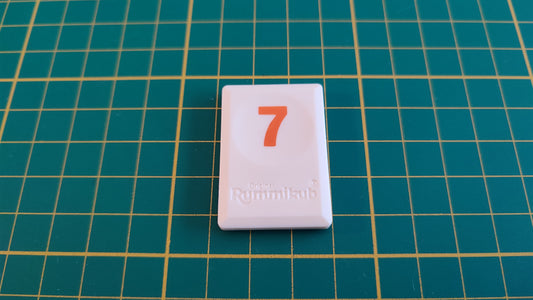 Tuile chiffre 7 sept orange pièce détachée L'original Rummikub chiffres M&M Ventures 2014 #E31