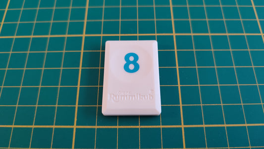 Tuile chiffre 8 huit bleu pièce détachée L'original Rummikub chiffres M&M Ventures 2014 #C39